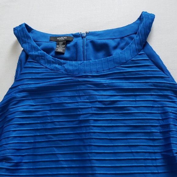 Alfani Plus Size Ribbed Blue Dress - Picture 2 of 7